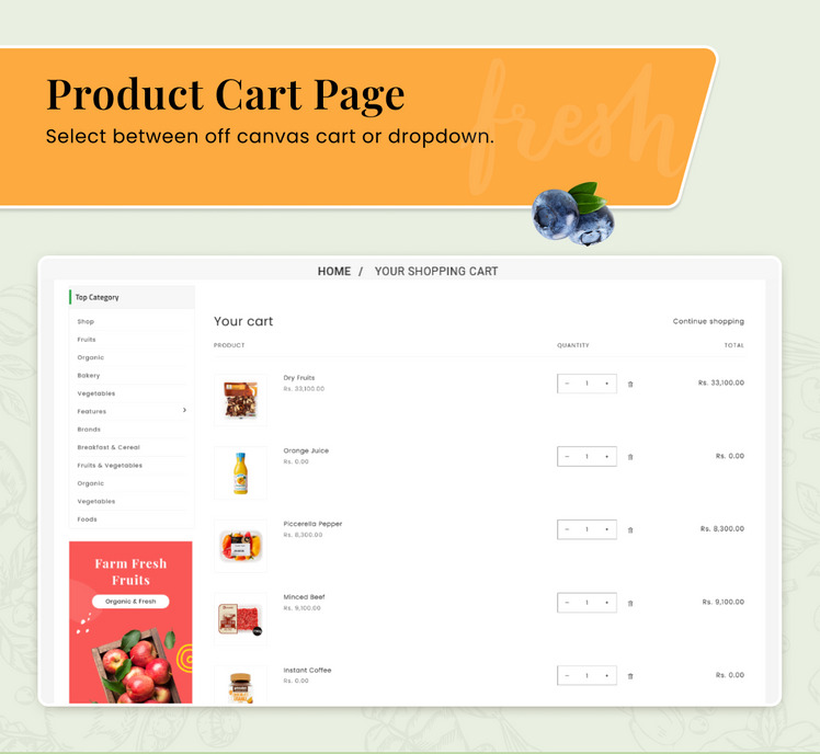 FreshG Mega Grocery Food Drink Coffee Shopify Premium Responsive Theme #284625-12