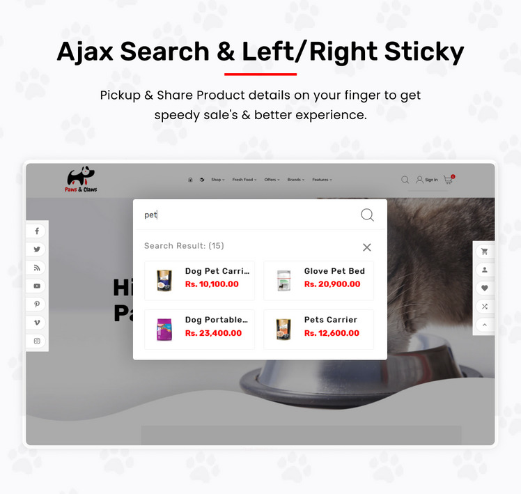 Paws Claws Pet and Animal Care Shopify Theme Pet Care and Food Shopify Theme Shopify OS #327785-6