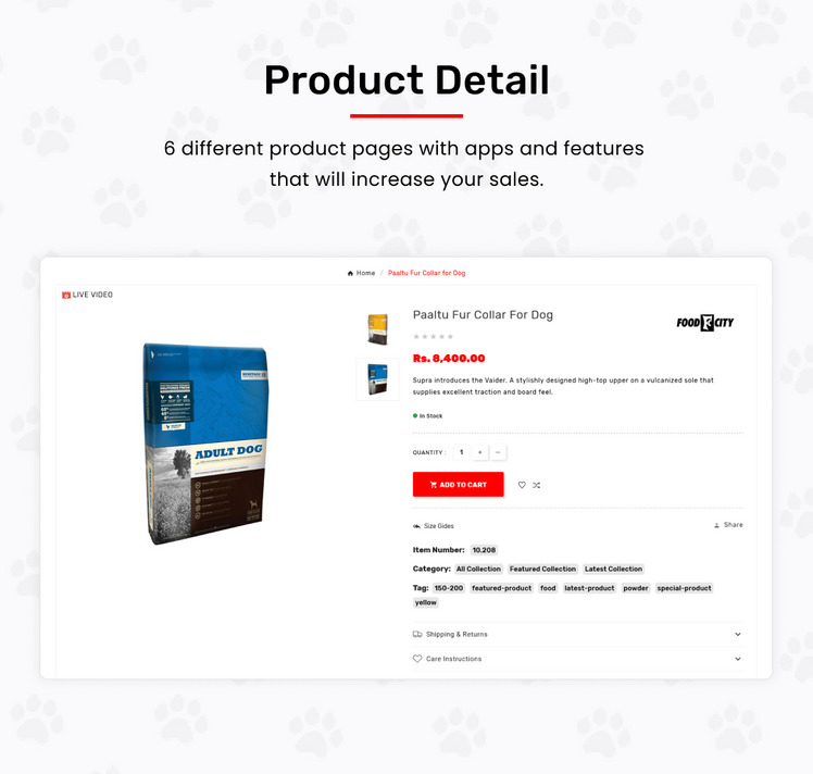 Paws Claws Pet and Animal Care Shopify Theme Pet Care and Food Shopify Theme Shopify OS #327785-9