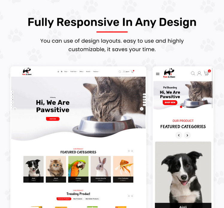 Paws Claws Pet and Animal Care Shopify Theme Pet Care and Food Shopify Theme Shopify OS #327785-5