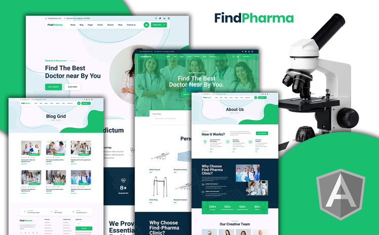 Find-Pharma Online Pharmacy & Medical Angular Js Website Template #201656
