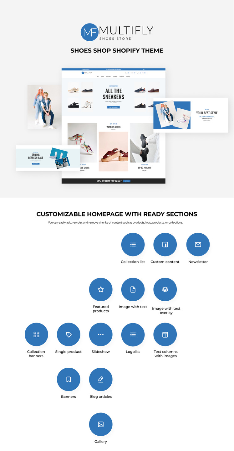 Multifly Theme Brand Shoes Shopify Template #187250-1