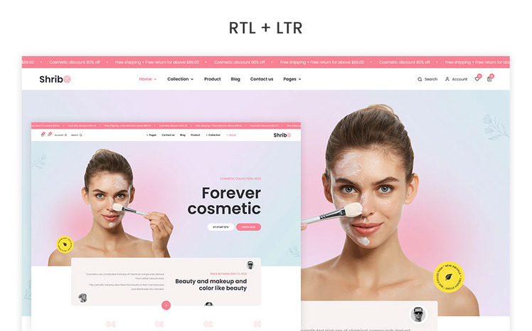 Shribo The Cosmetic Beauty and Books Responsive Ecommerce Shopify Theme #296923