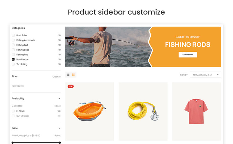 Fesho The Fishing Rod Premium Shopify Theme #268898