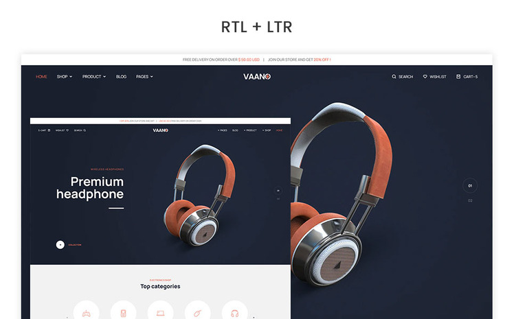 Vaano Best Electronics Gadgets Premium Shopify Theme #293463