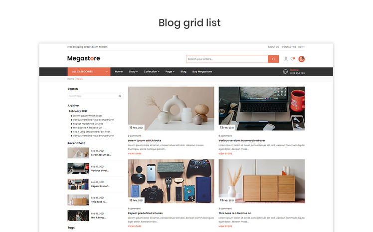 Megastore The Electronics Gadgets Premium Shopify Theme #216770