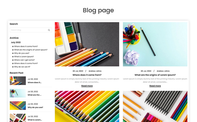 Pencils The Pencils Stationery Premium Shopify Theme #276368