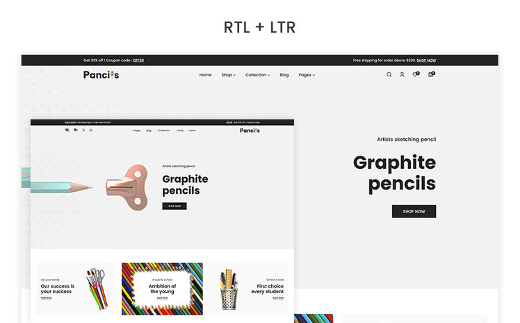 Pencils The Pencils Stationery Premium Shopify Theme #276368