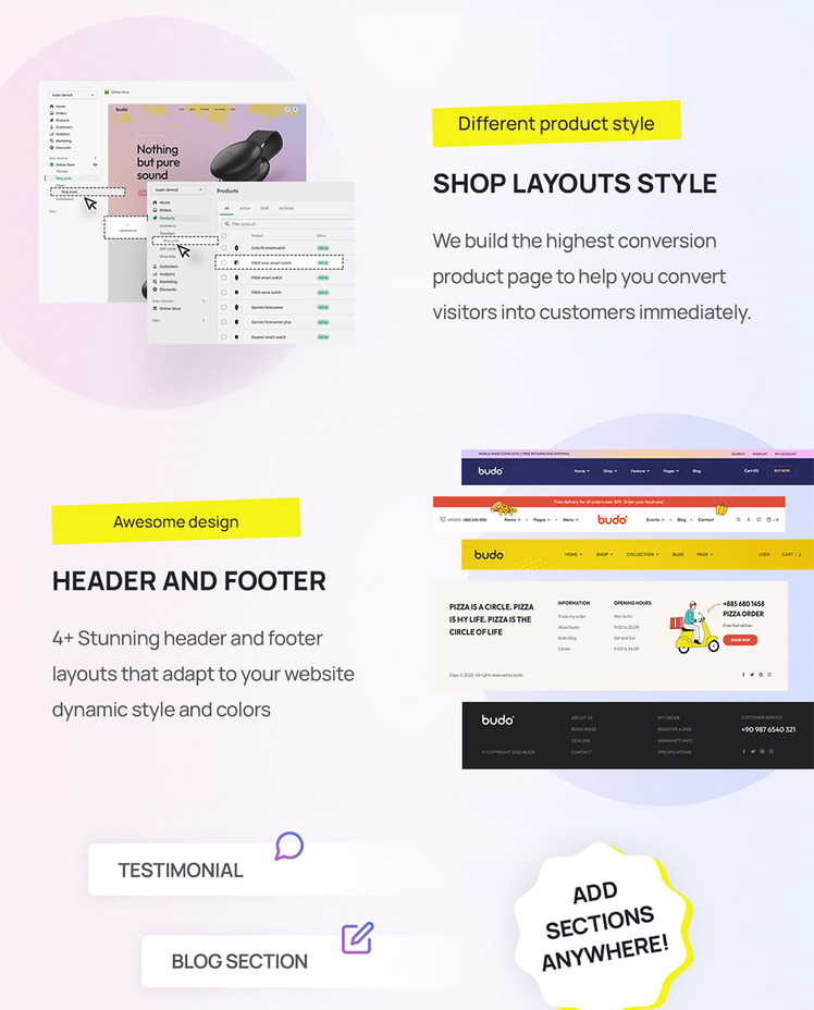 Budo Best Multipurpose Single Product Ecommerce Shopify Theme #297220