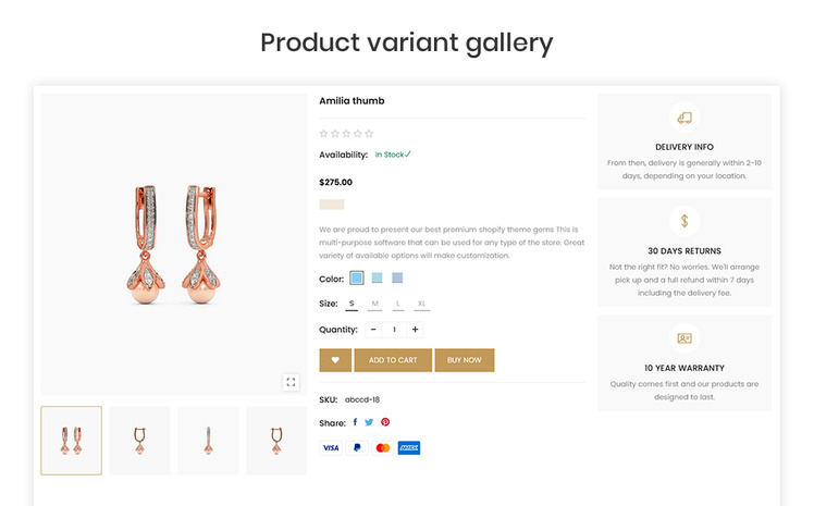 Gems jewellery diamond Premium Shopify Theme #285260