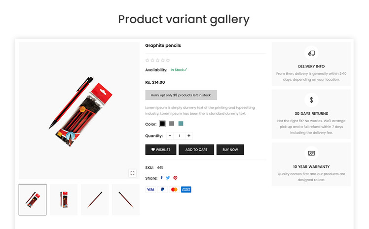 Pencils The Pencils Stationery Premium Shopify Theme #276368