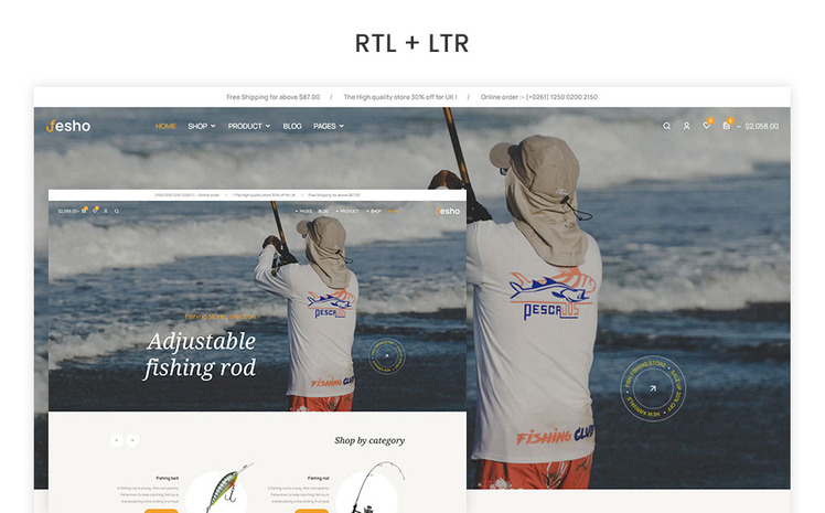 Fesho The Fishing Rod Premium Shopify Theme #268898