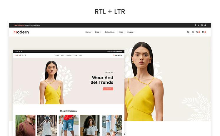 Modern The Fashion Clothing Premium Shopify Theme #258990
