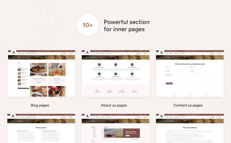 Vekro The Bakery and Food Premium eCommerce Shopify Theme #371727