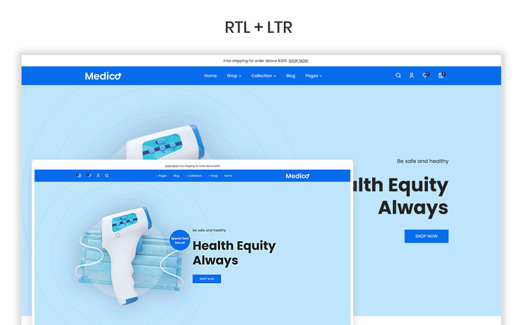 Medico Medical Equipment Shopify Theme #313518
