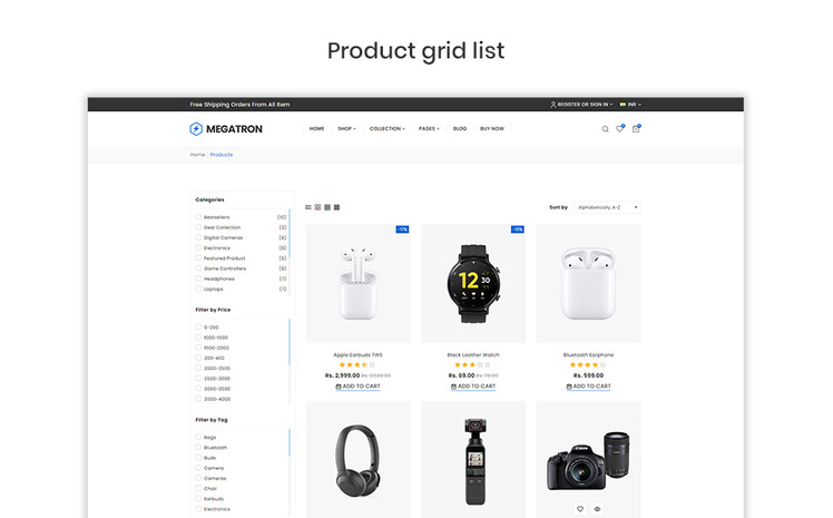 Megatrone The Electronics Gadgets Premium Shopify Theme #209879