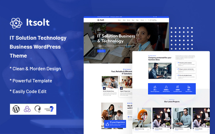 Itsolt - IT Solution & Technology Business WordPress Theme #368130
