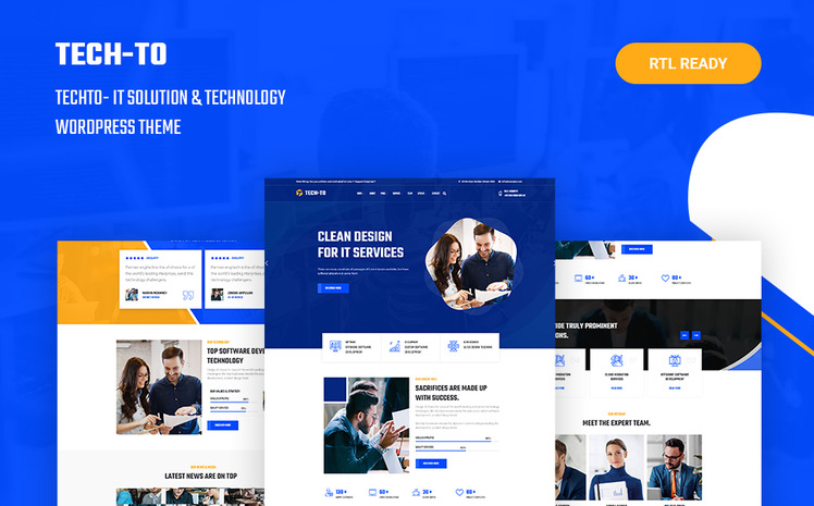 Techto - IT Solution and Technology Responsive WordPress Theme #187132