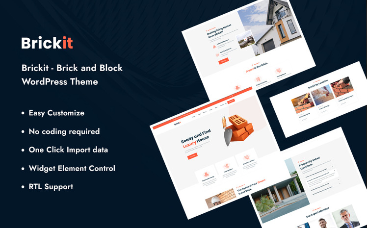 Brickit - Brick and Block WordPress Theme #238512