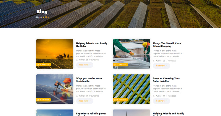 Solar Light Templets Solar Light - Solar Energy HTML5 Website Template #296377
