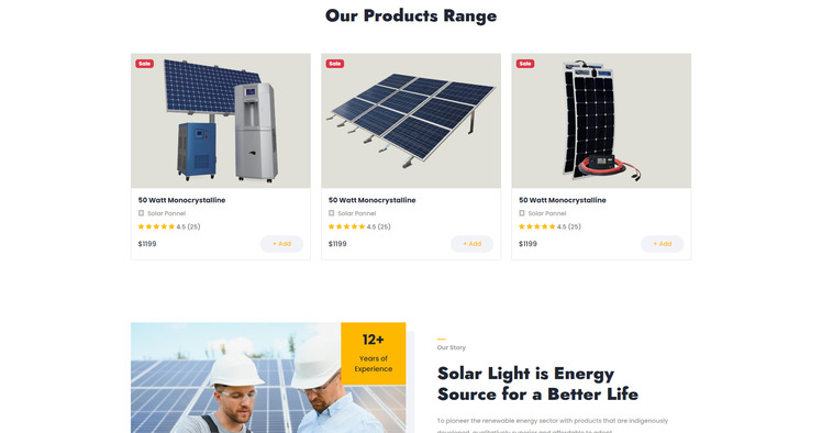 Solar Light Templets Solar Light - Solar Energy HTML5 Website Template #296377