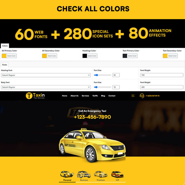 Taxin Taxi Services WordPress Theme #368513-2
