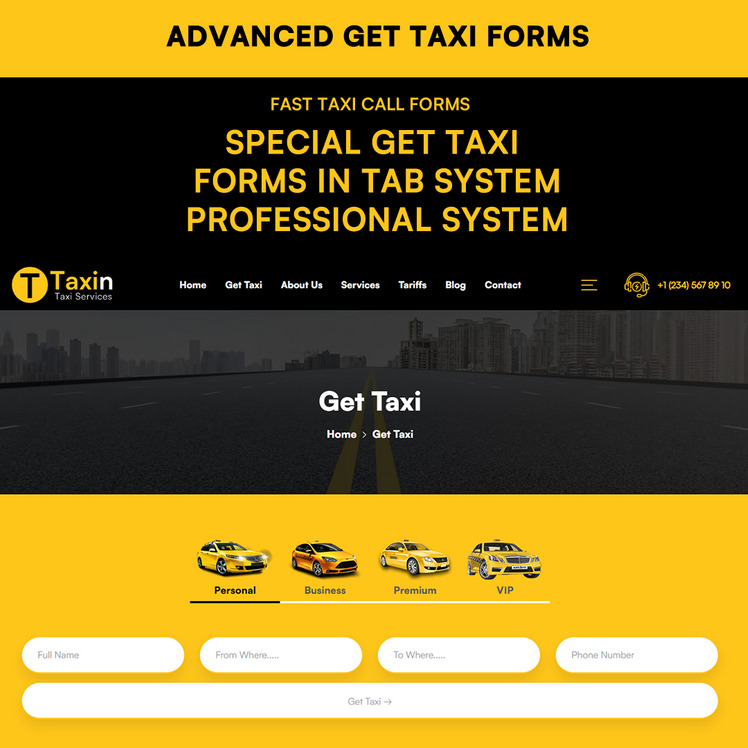Taxin Taxi Services WordPress Theme #368513-3