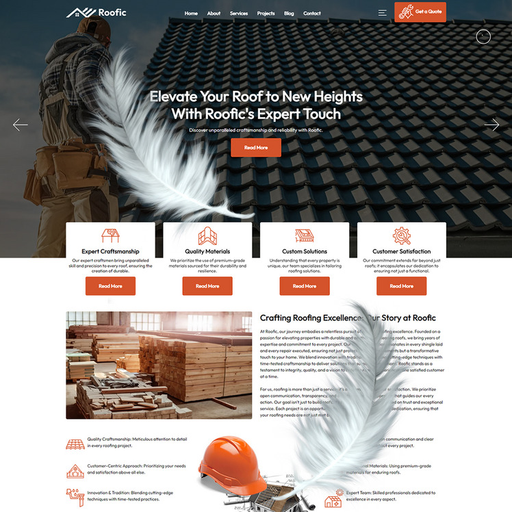 Roofic - Roofing Services WordPress Theme #374793
