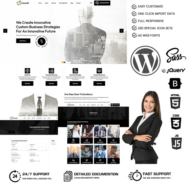 Consult - Business Consulting WordPress Theme #304172