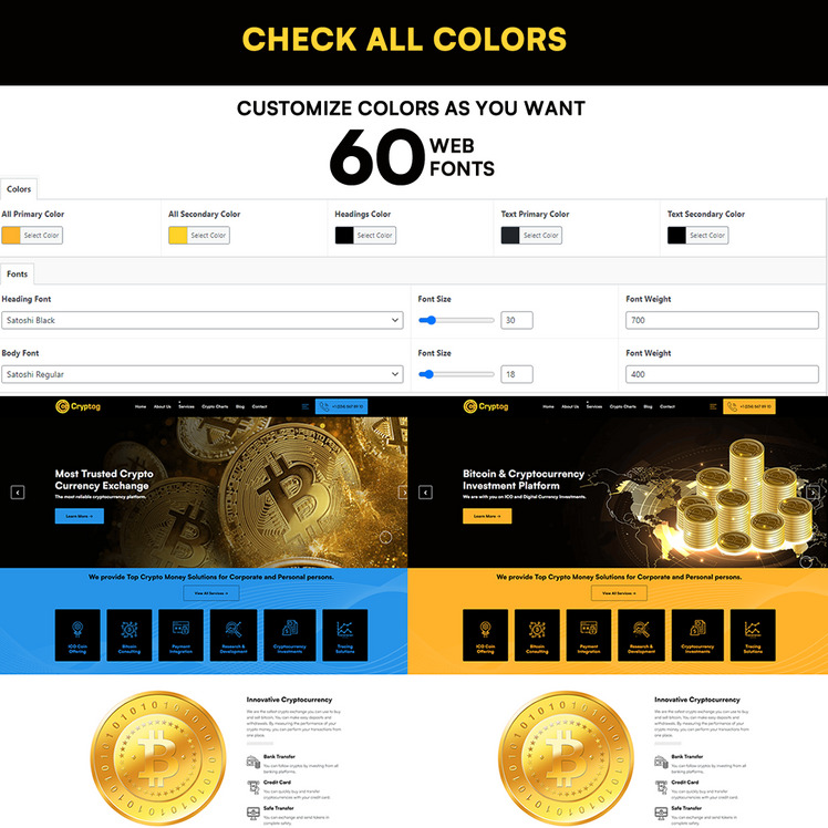 Cryptog - Bitcoin & Cryptocurrency WordPress theme #247526