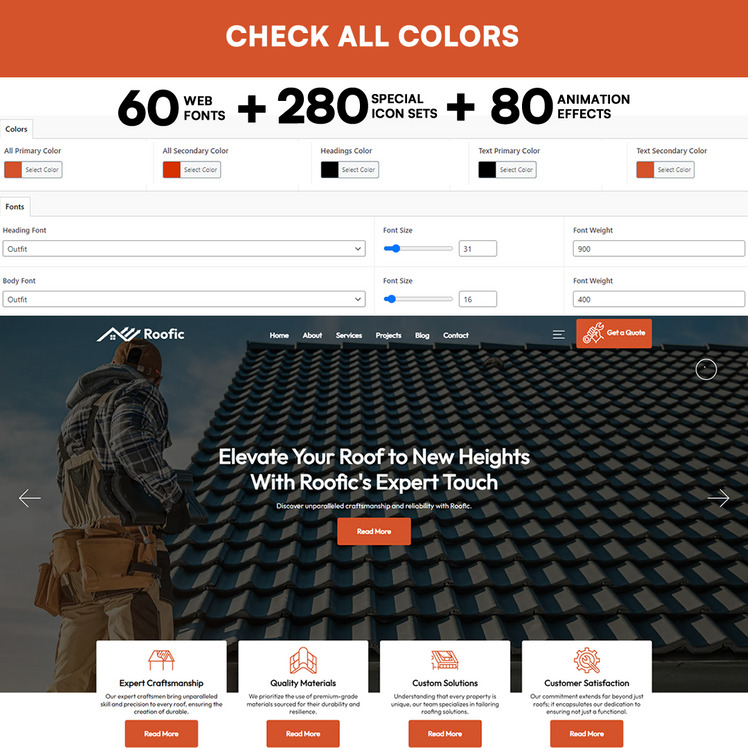 Roofic - Roofing Services WordPress Theme #374793