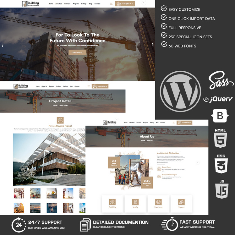 Buildering - Construction Company WordPress Theme #267837