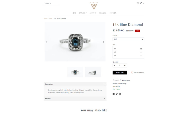 Vanity Elegant Clean and Minimal Shopify Theme for Luxury Products #195636