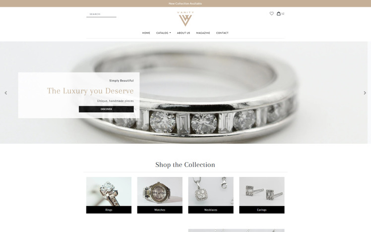 Vanity Elegant Clean and Minimal Shopify Theme for Luxury Products #195636