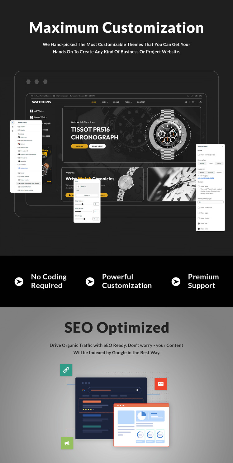 Watchris Luxury Watches Jewelry Store Shopify Theme #437833-3