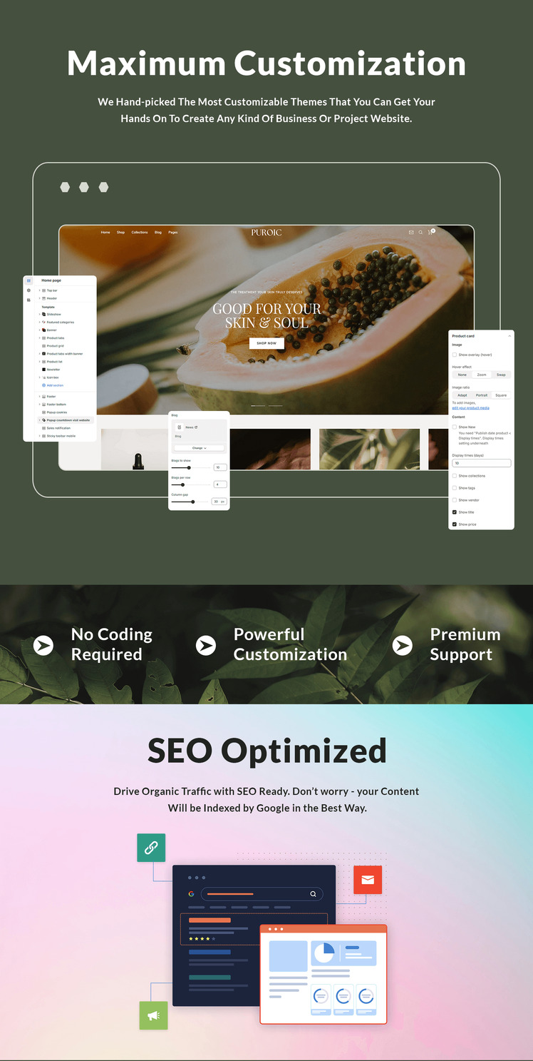 Puroic Organic Cosmetics Skin Care Store Shopify Theme #430831-3