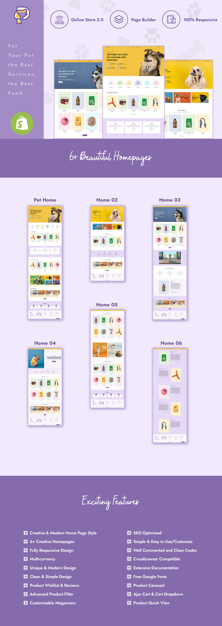 Petshoppe Pet Store Shopify Theme #247400-1