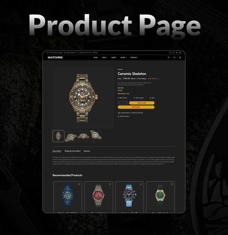 Watchris Luxury Watches Jewelry Store Shopify Theme #437833-7