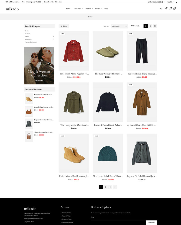 Mikado Boutique and Fashion Store Shopify OS Multipurpose Responsive Theme #325015