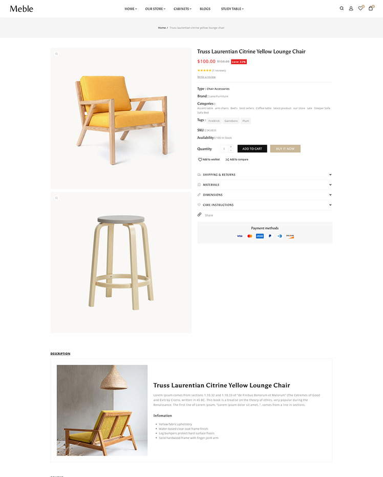Meble The Furniture Home D cor and Interior Shopify Responsive Theme #272956