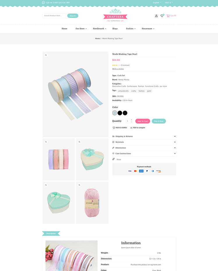 Craftera Multipurpose Responsive Shopify Theme #280509