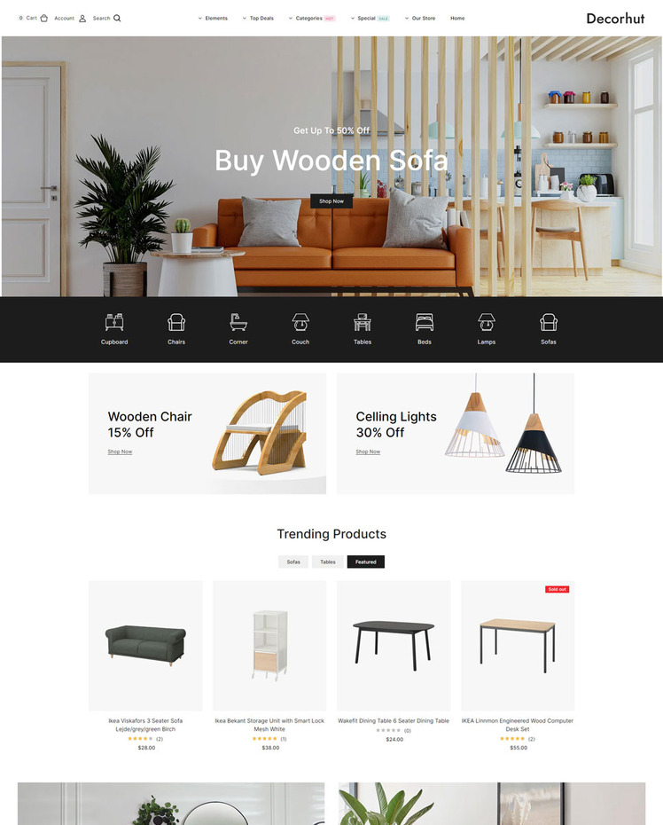 Decorhut Decor Interior and Furniture Shopify Responsive Theme #432861