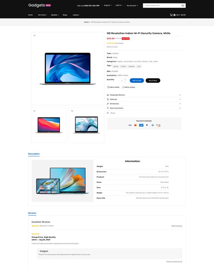 Gadgets Mega Shop Multipurpose Shopify Store #280229
