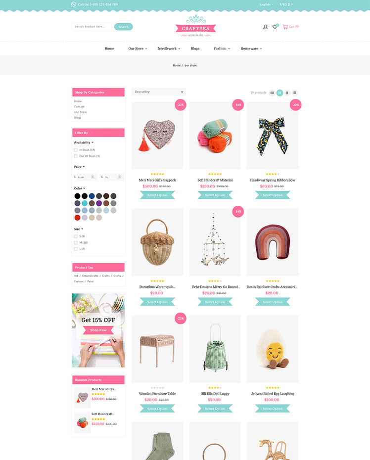 Craftera Multipurpose Responsive Shopify Theme #280509