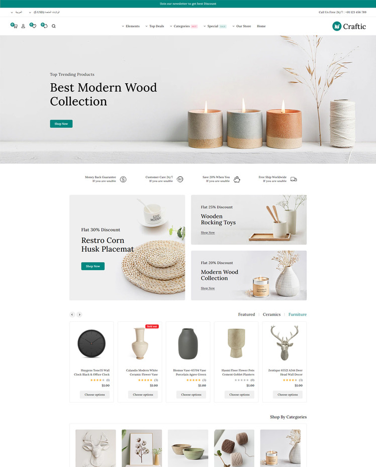 Craftic Art and Crafts Responsive Shopify Store #429446