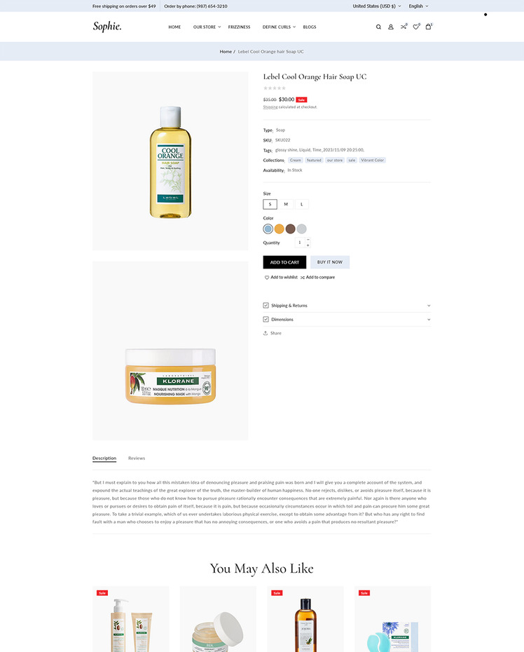 Sophie The Best of High Converting Shopify Responsive Theme #310865