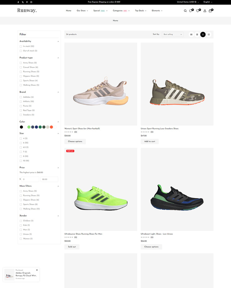 Runway Shoes and Fashion Responsive Shopify Theme #428111