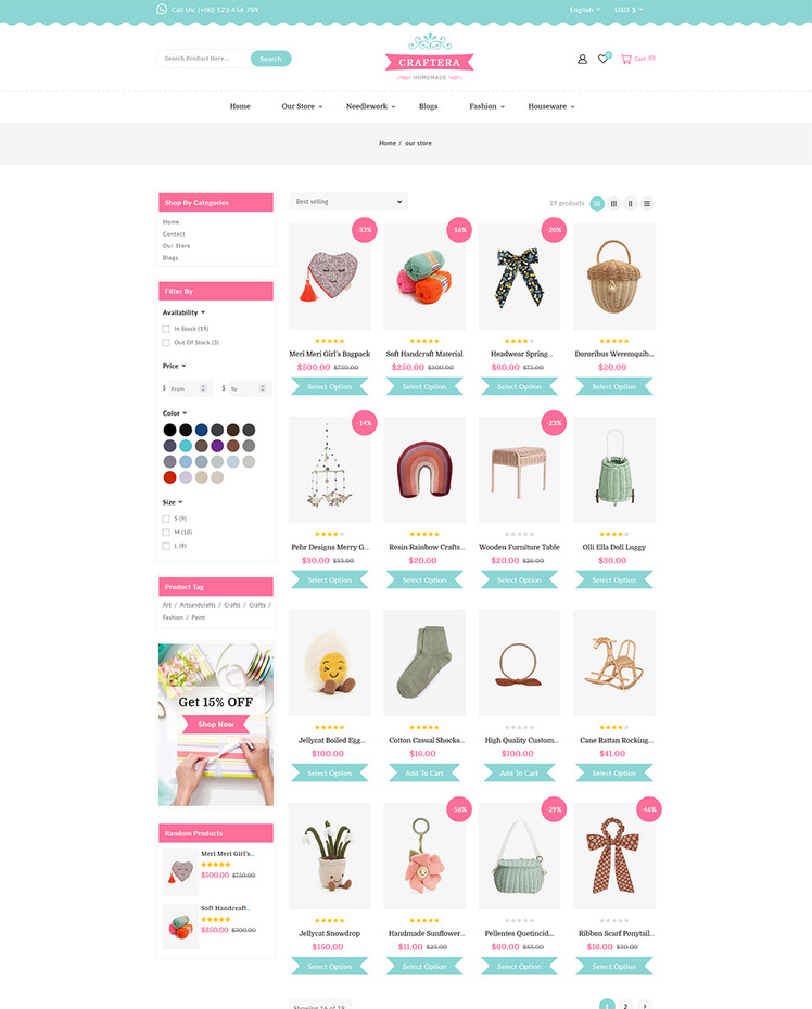 Craftera Multipurpose Responsive Shopify Theme #280509