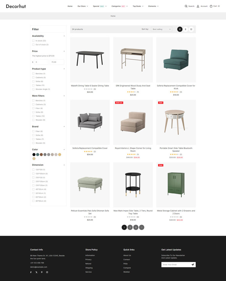 Decorhut Decor Interior and Furniture Shopify Responsive Theme #432861