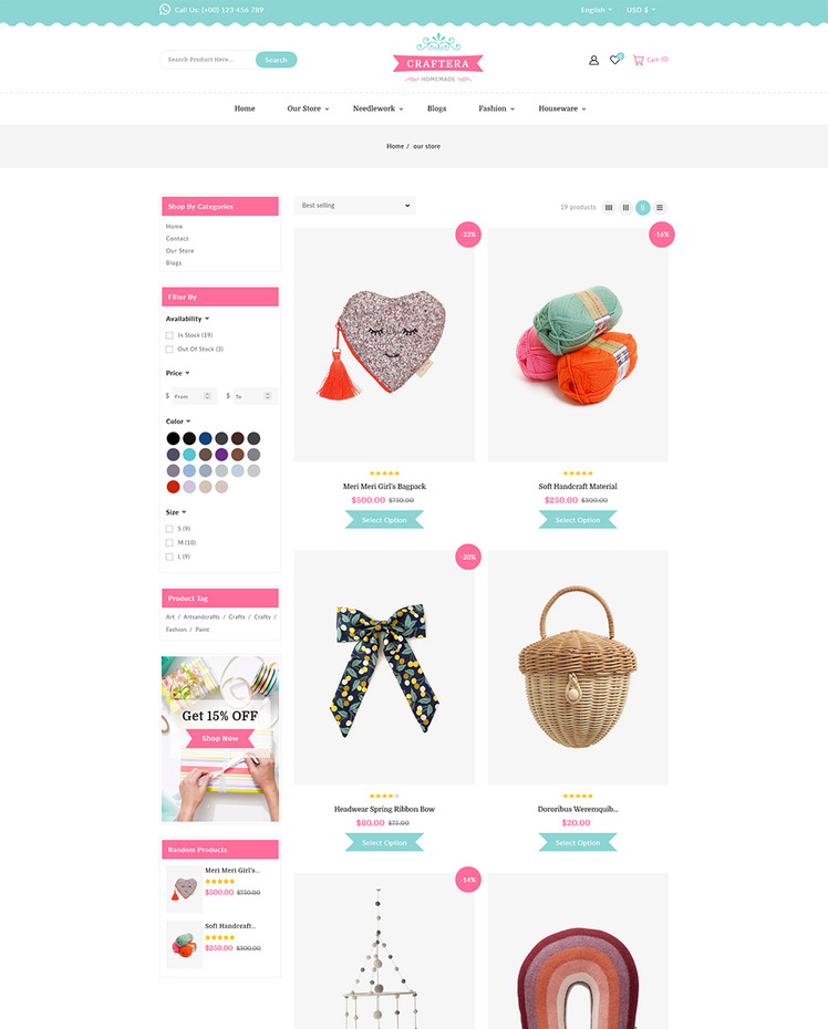 Craftera Multipurpose Responsive Shopify Theme #280509